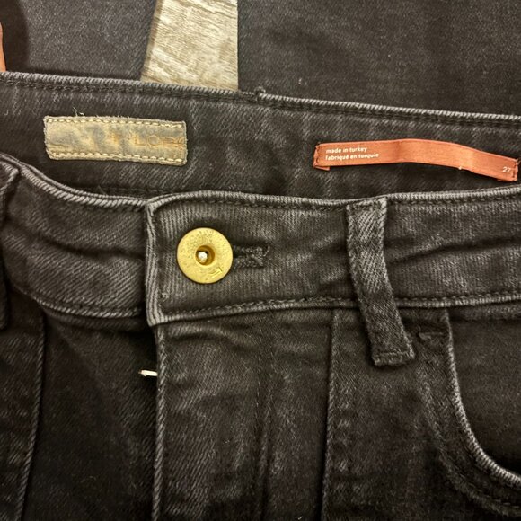 Pilcro The Icon Flare Jeans Size 27 Black Distressed - Picture 5 of 5